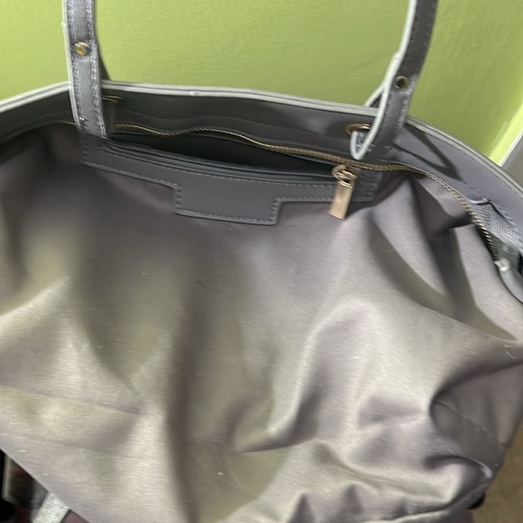 Gray Tote With Gold Accents NWOT - Picture 10 of 11